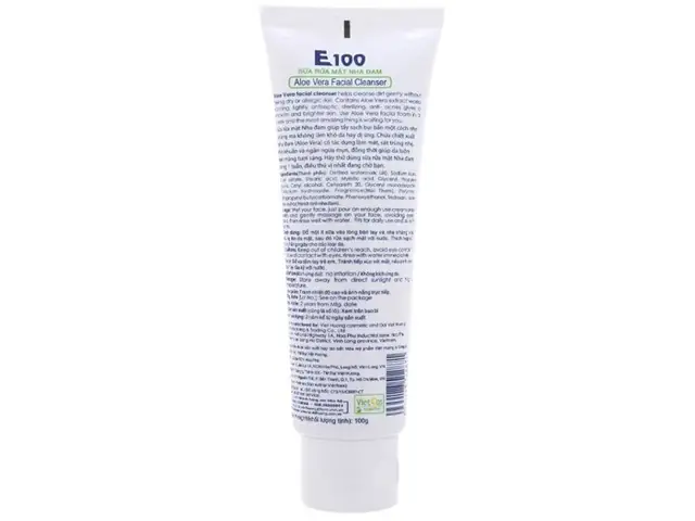 Sữa Rửa Mặt E100 Nha Đam: Độ Ph Bao Nhiêu, Có Tốt Cho Da Không?