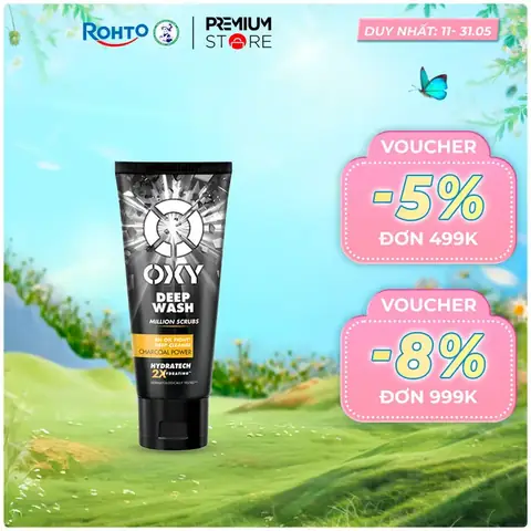Kem Rửa Mặt Oxy Deep Wash: Làm Sạch Sâu, Đánh Bay Nhờn Hiệu Quả Cho Nam Giới