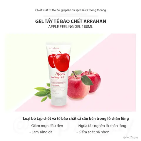 Tẩy Tế Bào Chết Arrahan Apple Peeling Gel: Công Dụng, Cách Dùng & Lưu Ý Hiệu Quả