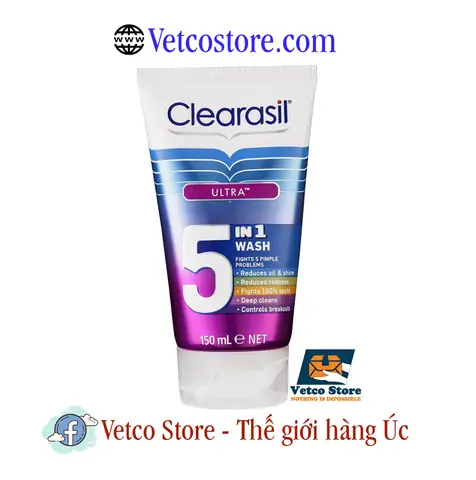 Sữa Rửa Mặt Clearasil 5 In 1: Công Dụng, Thành Phần Và Nơi Mua Chính Hãng