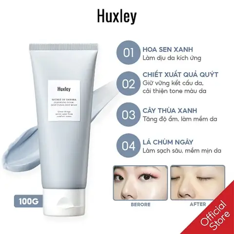 Sữa Rửa Mặt Huxley Cleansing Foam Deep Clean Deep Moist: Công Dụng, Thành Phần & Cách Dùng Chi Tiết Sữa Rửa Mặt Huxley Cleansing Foam Deep Clean Deep Moist: Công Dụng, Thành Phần & Cách Dùng Chi Tiết