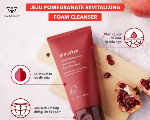 Sữa Rửa Mặt Innisfree Lựu Đỏ: Công Dụng, Thành Phần Và Hướng Dẫn Sử Dụng Chi Tiết Sữa Rửa Mặt Innisfree Lựu Đỏ: Công Dụng, Thành Phần Và Hướng Dẫn Sử Dụng Chi Tiết