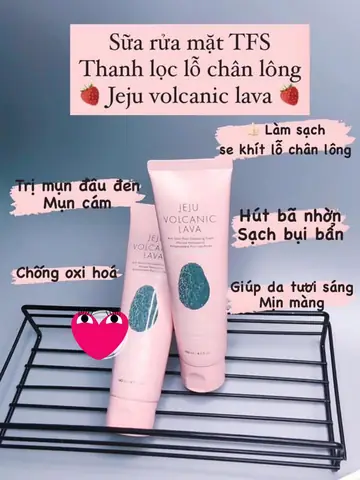 Sữa Rửa Mặt Jeju Volcanic Lava: Làm Sạch Sâu, Đánh Bay Mụn Đầu Đen & Mụn Cám