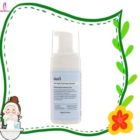 Sữa Rửa Mặt Klairs Rich Moist Foaming Cleanser: Công Dụng, Thành Phần & Hướng Dẫn Sử Dụng