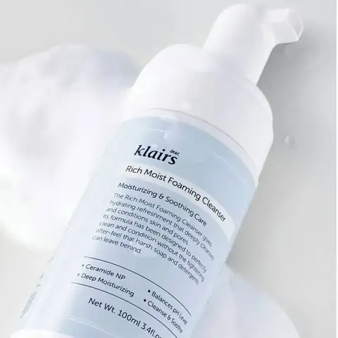 Sữa Rửa Mặt Klairs Rich Moist Foaming Cleanser: Công Dụng, Thành Phần & Hướng Dẫn Sử Dụng