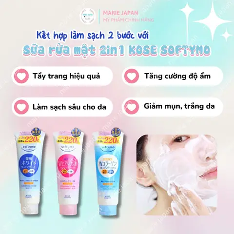 Sữa Rửa Mặt Kose Softymo 220g: Công Dụng, Phân Loại & Review Chi Tiết Sữa Rửa Mặt Kose Softymo 220g: Công Dụng, Phân Loại & Review Chi Tiết