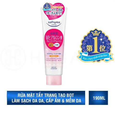 Sữa Rửa Mặt Kose Softymo 190g: Công Dụng, Loại Da & Nơi Mua Uy Tín