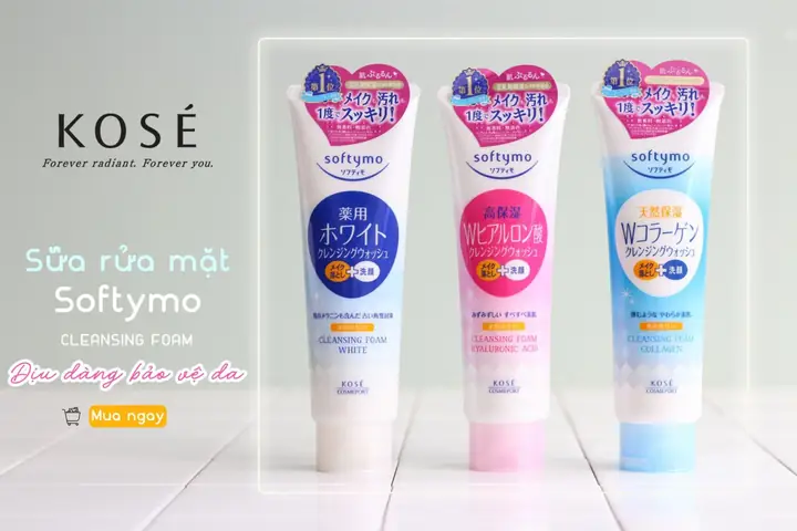 Sữa Rửa Mặt Kose Softymo 190g: Công Dụng, Loại Da & Nơi Mua Uy Tín