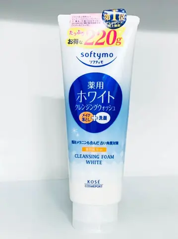 Sữa Rửa Mặt Kose Softymo White 220g: Công Dụng, Thành Phần & Review Chi Tiết