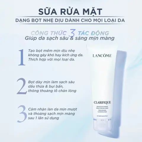 Sữa Rửa Mặt Lancôme Cho Da Dầu: Chọn Loại Nào Tốt Nhất & Lưu Ý Sử Dụng