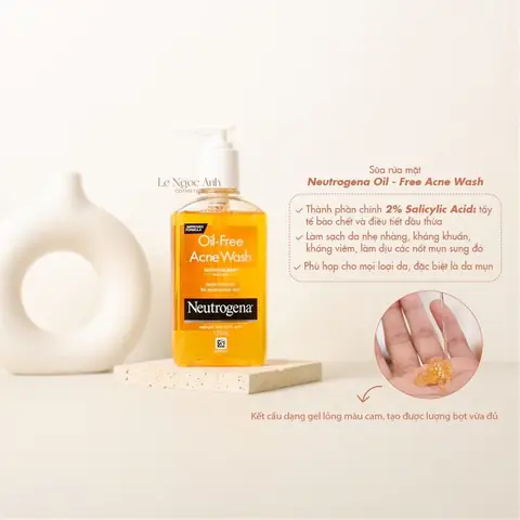 Sữa Rửa Mặt Neutrogena Oil-free Acne Wash Cream Cleanser: Công Dụng, Thành Phần & Lợi Ích Cho Da Mụn Sữa Rửa Mặt Neutrogena Oil-free Acne Wash Cream Cleanser: Công Dụng, Thành Phần & Lợi Ích Cho Da Mụn