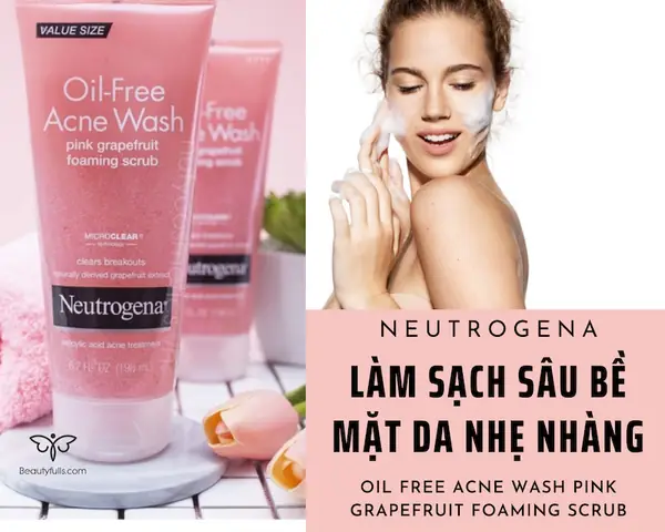 Sữa Rửa Mặt Neutrogena Oil Free Acne Wash Hồng: Công Dụng, Thành Phần & Lưu Ý Sử Dụng