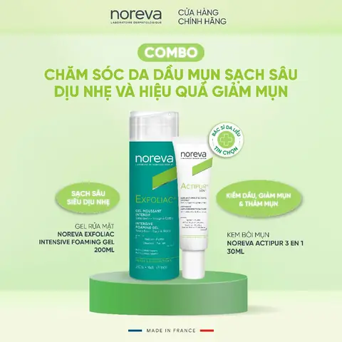Top 3 Sữa Rửa Mặt Noreva Cho Da Dầu Mụn: Exfoliac, Actipur & Sensidiane Top 3 Sữa Rửa Mặt Noreva Cho Da Dầu Mụn: Exfoliac, Actipur & Sensidiane