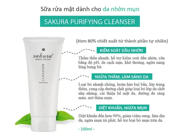 Sữa Rửa Mặt Sakura Cho Da Mụn: Chọn Loại Nào Tốt Nhất & Công Dụng Hiệu Quả