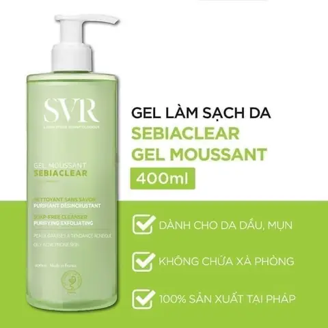 Gel Rửa Mặt Svr 400ml: Tối Ưu Cho Da Dầu Mụn & Lỗ Chân Lông Thông Thoáng Gel Rửa Mặt Svr 400ml: Tối Ưu Cho Da Dầu Mụn & Lỗ Chân Lông Thông Thoáng