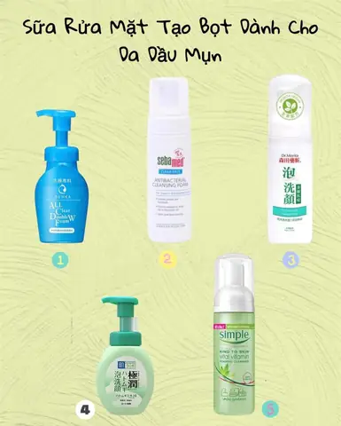Sữa Rửa Mặt Tạo Bọt Cho Da Dầu: Có Nên Dùng & Top Sản Phẩm Hiệu Quả Sữa Rửa Mặt Tạo Bọt Cho Da Dầu: Có Nên Dùng & Top Sản Phẩm Hiệu Quả