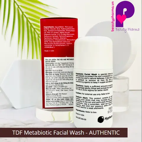Sữa Rửa Mặt Tdf Metabiotic Facial Wash: Công Dụng, Thành Phần & Hướng Dẫn Sử Dụng