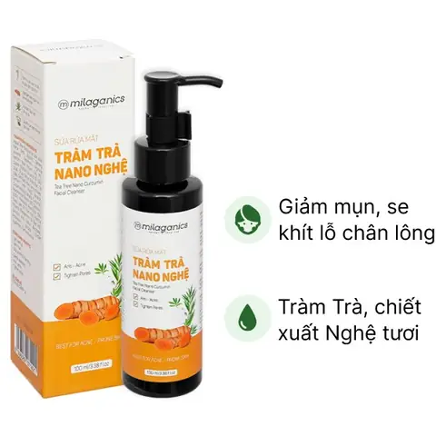 Sữa Rửa Mặt Tràm Trà Nano Nghệ Milaganics: Công Dụng, Thành Phần & Cách Dùng Hiệu Quả Sữa Rửa Mặt Tràm Trà Nano Nghệ Milaganics: Công Dụng, Thành Phần & Cách Dùng Hiệu Quả