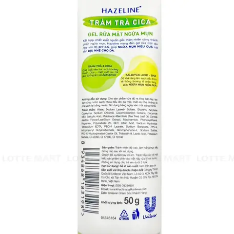 Thành Phần Sữa Rửa Mặt Hazeline: Công Dụng Và Lợi Ích Cho Từng Loại Da