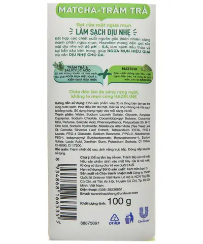 Thành Phần Sữa Rửa Mặt Hazeline: Công Dụng Và Lợi Ích Cho Từng Loại Da