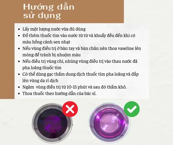 Thuốc Tím Rửa Mặt: Công Dụng, Cách Dùng Đúng Cách Và Lưu Ý An Toàn